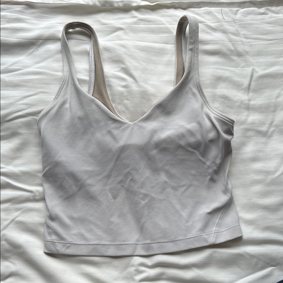 lululemon athletica Tops - Lululemon Athletica White Crop Top Minimalist Design
